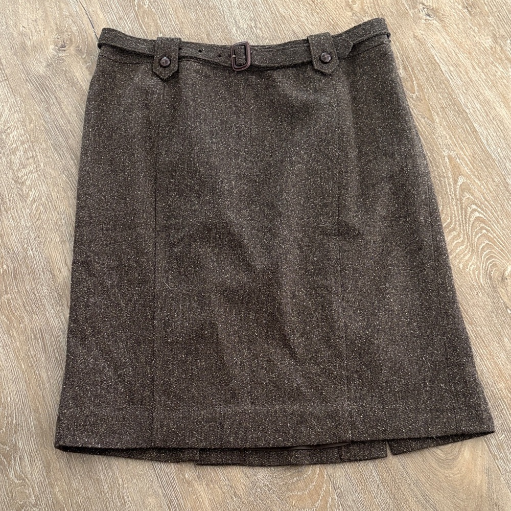 Ann Taylor Dark Brown Pencil Skirt